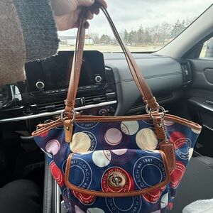 Coach Leah Polka Dot Shoulder Tote